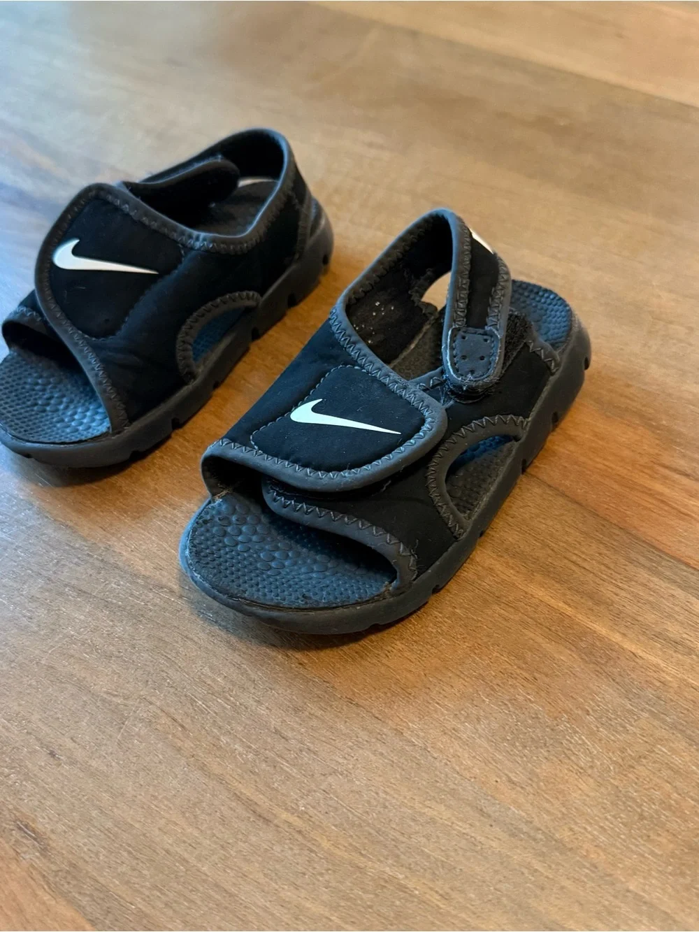 Nike Sunray Black Adjustable Strap Sandals 6C